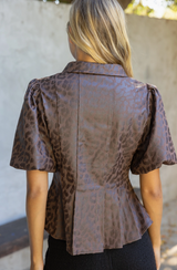 Juliette animal print top in brown