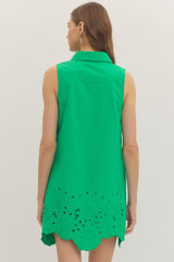Maya mini dress in green