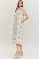 Lucy embroidered midi dress