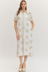 Lucy embroidered midi dress