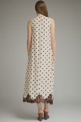 Phoebe polka dot midi dress