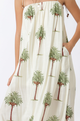 Luna maxi dress in palm print