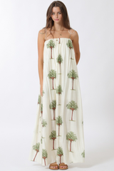 Luna maxi dress in palm print