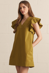Gemma mini dress in olive