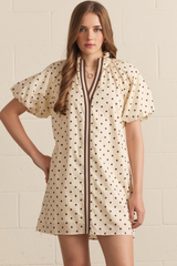 Celeste polka dot mini dress