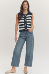Adele knit vest in navy