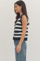 Adele knit vest in navy
