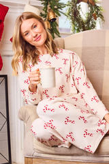Candy Cane cozy PJ top