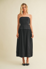 Arianna midi dress in black