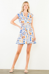 Erika printed mini dress