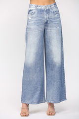 Leyla wide leg soft denim pant
