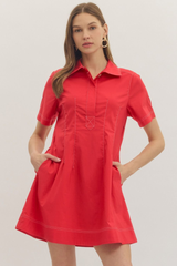 Kristi mini dress in red