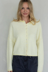 Sydney stripe cardigan in butter