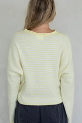 Sydney stripe cardigan in butter