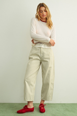 Drew stripe barrel pant