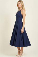 Skylar midi dress in navy