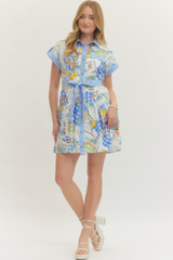 Cassie dress in blue