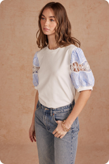 Zoe puff lseeve top