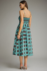 Freya midi dress in blue