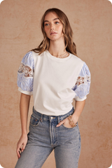 Zoe puff lseeve top