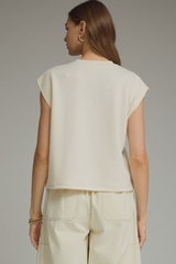 Loretta top in ecru