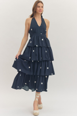 Beverly polka dot maxi dress