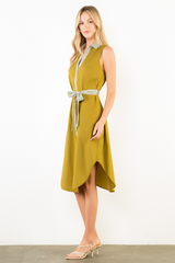 Adeline midi in olive
