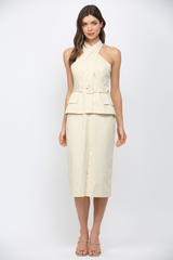 Margot halter midi dress