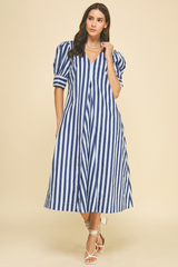 Jenny stripe dress in blue