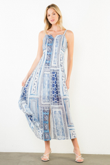 Cami midi dress in blue