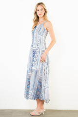 Cami midi dress in blue