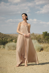 Mia strapless pleated dress