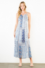Cami midi dress in blue