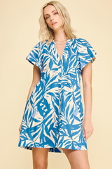 Aurora mini dress in blue