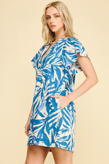Aurora mini dress in blue