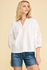 Sallie blouse in white