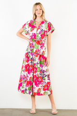 Shay floral midi