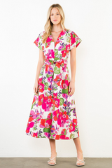 Shay floral midi
