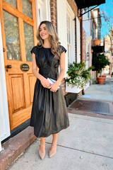 Kayla midi dress in black