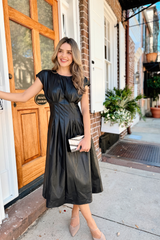 Kayla midi dress in black