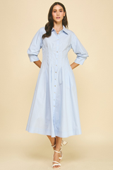 Harriet shirt dress in Light Blue