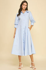 Harriet shirt dress in Light Blue