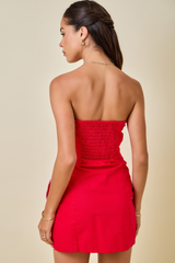 Valerie mini dress in red