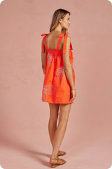 Katie dress in orange