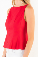 Portia top in red