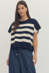 Ava stripe in Navy