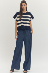 Ava stripe in Navy