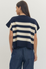 Ava stripe in Navy