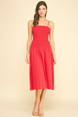 Charlie midi dress in red