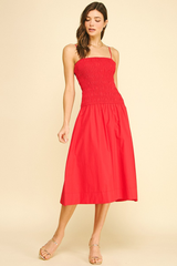 Charlie midi dress in red